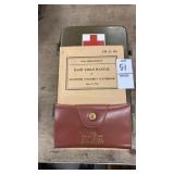 Empty first aid box, engineer soldier handbook