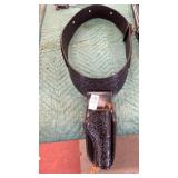 Leather holster with belt