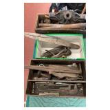 3 boxes of old tools and hardware