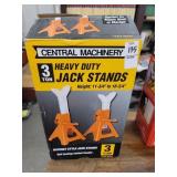 Pair of 3 ton jack stands, new in box