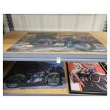 Lot of three Harley Davidson puzzles glued