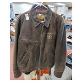 Brown Harley-Davidson leather jacket size large