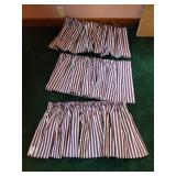 Three valances approximately 24 in wide
