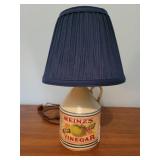 Small Heinz cider vinegar jug lamp
