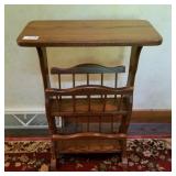 Two tiered magazine table