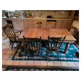 Solid wood dining table 76" fully extended
