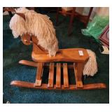 Wooden rocking horse