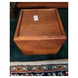 Wooden box with lid