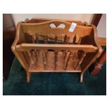 Wooden magazine rack