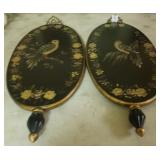 Lot of 2 decorative wall plaques