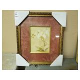 Framed floral print - new