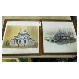 Lot of 2 framed prints of the PGH Civic arena and