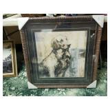 Large wood framed print of Retriever - new