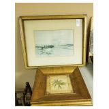 Lot of 2 gold framed prints