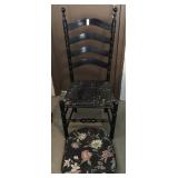 High back chair with cushion
