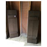 5 pair of wooden shutters, each shutter 15" x 49"