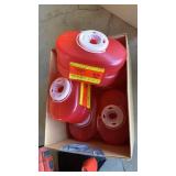 Box lot of 5 sharps collectors