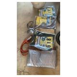 5 tarps, work light and heat lamp