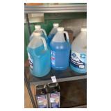 Shelf of windshield washer fluid