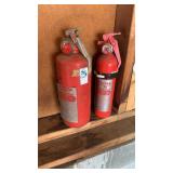 Two small fire extinguishers