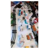 Miniature glittered paper Christmas houses &