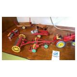 Dinky toys farm tractor and implements