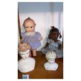 Lot of antique doll head Germany dolls kewpie