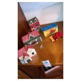 Mini Christmas houses, matchbox England harvester