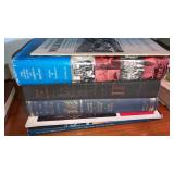 Stack of US history books