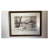 Ralph Clemenson original watercolor framed