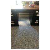 Steel desk with 5 drawers with keys 5ft long x 2