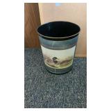 Duck garbage can, cork board