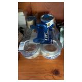 Clear tape with office supplies