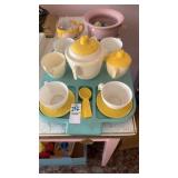 Fisher price tea set , tin pink cup