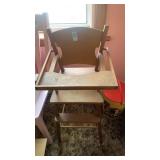 Wooden doll baby high chair