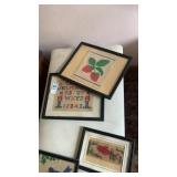4 needlepoint art in frames