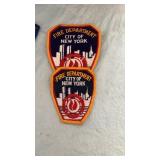 2 city of New York fire Dept patches, 2 windber