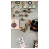 Assorted lot of various pins , cufflinks, fire