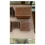 5 piece Archana handcrafted wooden floral piece