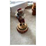 Santa Clause music box, 2 older wooden boxes