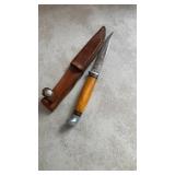 Boker knife with case and pocket knife