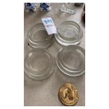 4 glass furniture coaster , 2 sets of salt and