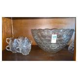 Punch bowl set w/ pedestal & cups