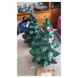 Pair of ceramic Christmas trees
