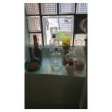 Bottles, lamps and decanters