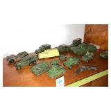 Dinky toys army tanks jeeps troops tootsie