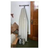 Ironing board & 2 electric irons