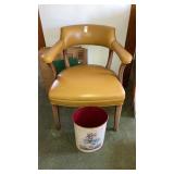 Mid century arm chair, waste can