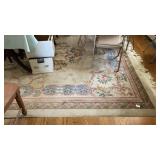 Sculpted wool fringed room rug 9x12