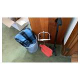 Lot- bath tissue holder,cane,plaid fleece, waste